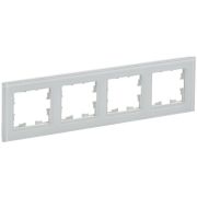 Рамка 4-м BRITE РУ-4-2-БрБ стекло бел. IEK BR-M42-G-K01