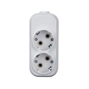 Колодка удлинителя 2-м 16А с заземл. АБС-пластик бел. TOKOV ELECTRIC TKE-C01-KU2-Z