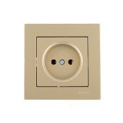 Розетка VESNA без заземл. ПБТ зол. LEZARD 742-3688-121B