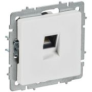 Розетка компьютерная СП BRITE РК10-БрАБ RJ45 кат.5E механизм арктич. бел. IEK BR-K10-1-K91