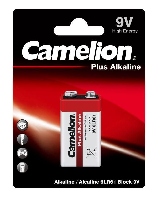 Элемент питания алкалиновый «крона» 6LR61 6LR61-BP1 (блист.1шт) Camelion 1655