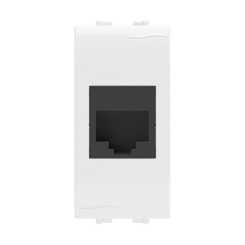 Розетка компьютерная 1-м СП 1мод. Brava RJ45 кат.5E бел. DKC 76654B