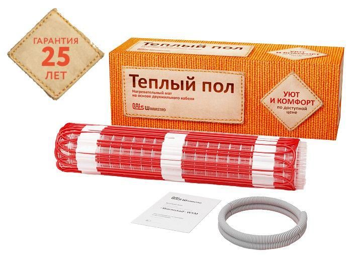 Комплект «Теплый пол» (мат) WSM 1360Вт/9.00кв.м Warmstad 100035665800