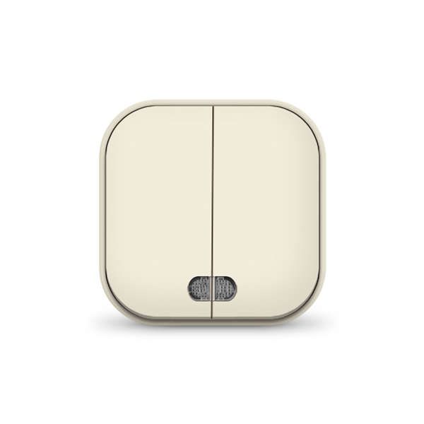 Выключатель 2-кл. 1п ОП 10А IP20 с подсветкой сл. кость IONICH 1426