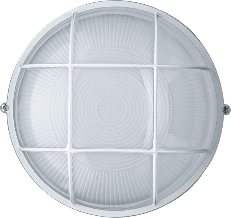 Светильник ЛОН 94 807 NBL-R2-100-E27/WH 1х100Вт E27 IP54 (аналог НПБ 1102 бел. круг с решеткой 100Вт) Navigator 94807