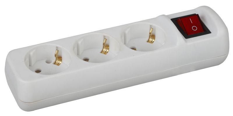 Колодка удлинителя 3-м с заземл. KX-3es с выкл. Эра Б0028342