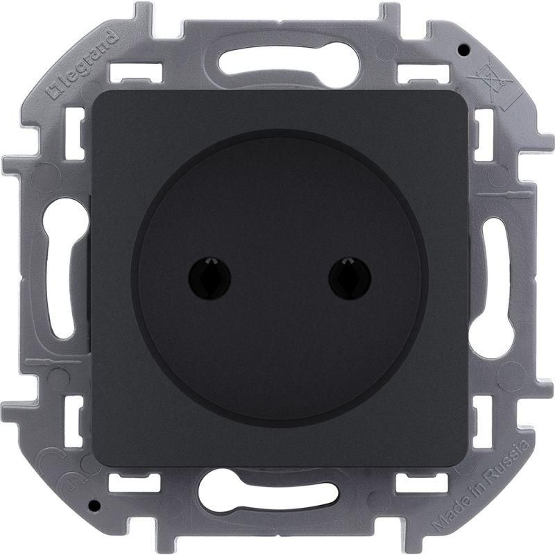 Розетка 1-м СП Inspiria 16А IP20 250В 2P механизм антрацит IEK 673713