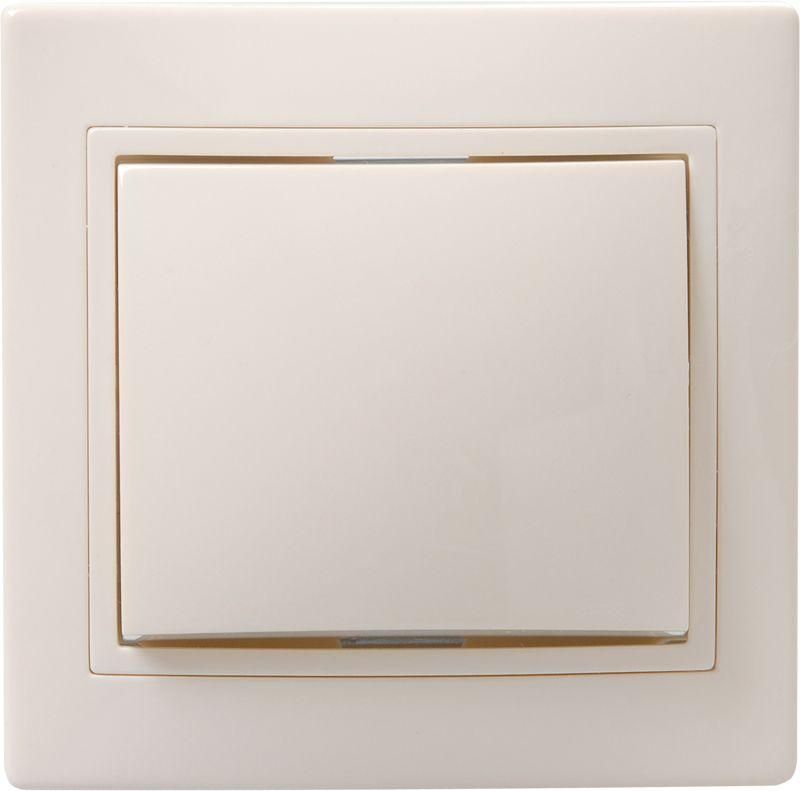 Выключатель 1-кл. СП Кварта 10А IP20 ВС10-1-0-ККм крем. GENERICA EVK10-K33-10-DM