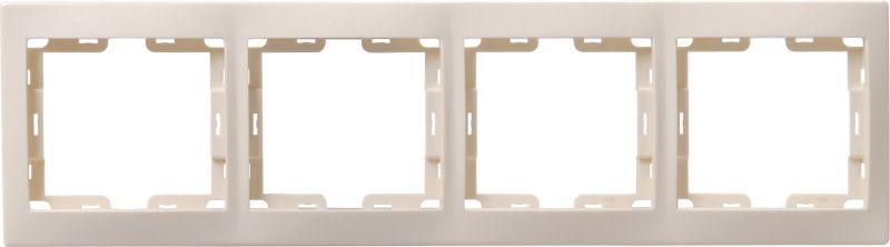 Рамка 4-м КВАРТА РГ-4-ККм горизонт. крем. GENERICA EMK40-K33-DM