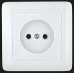 Розетка 1-м СП 1мод. Хит 10А IP20 250В без заземл. без защ. шторок бел. SE RS10-132-B