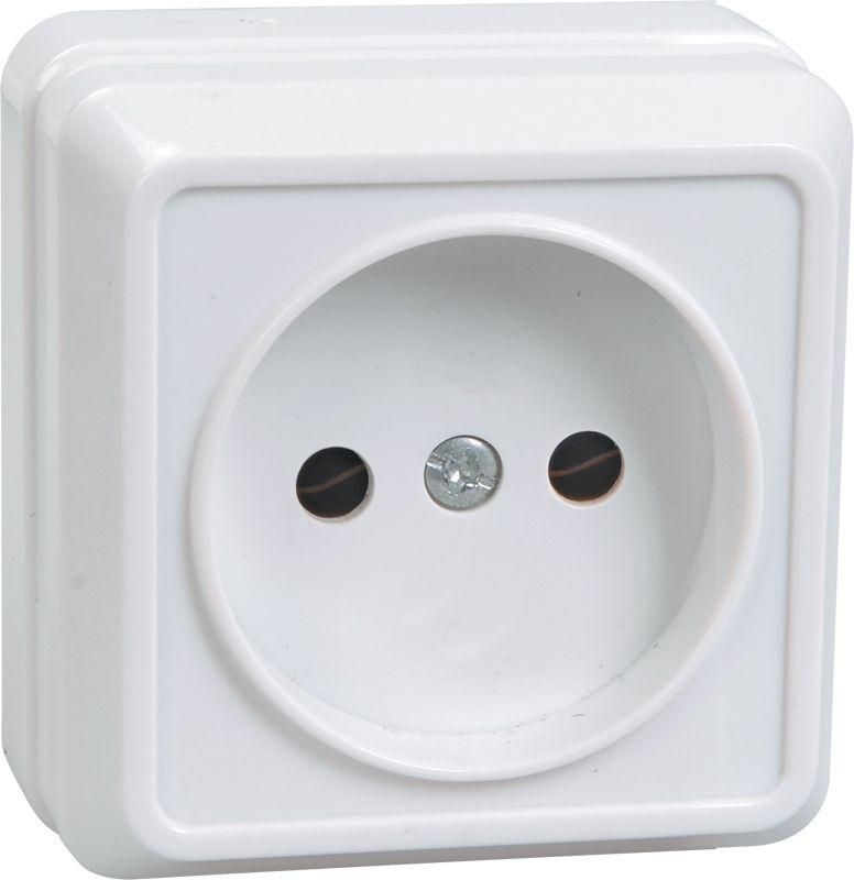 Розетка 1-м ОП Октава 10А IP20 без заземл. крем. GENERICA ERO10-K33-10-DC