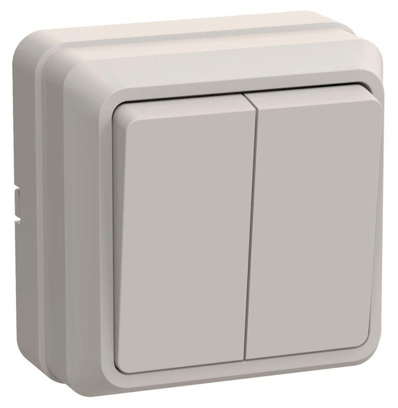 Выключатель 2-кл. ОП Октава 10А IP20 ВС20-2-0-ОКм крем. GENERICA EVO20-K33-10-DC
