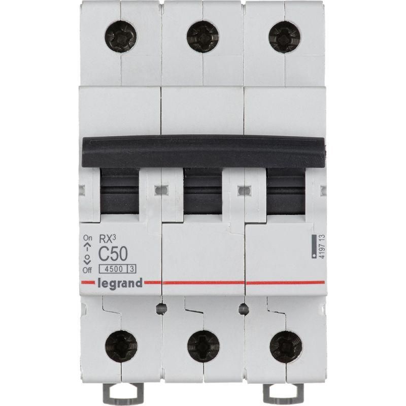 Выключатель автоматический модульный 3п C 50А 4.5кА RX3 ИЭК Leg 419713