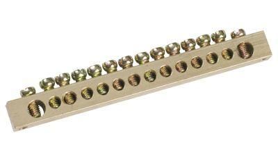 Шина PEN «земля-ноль» 8х12мм 8/2 (8групп/крепеж по краям) IEK YNN21-08-100