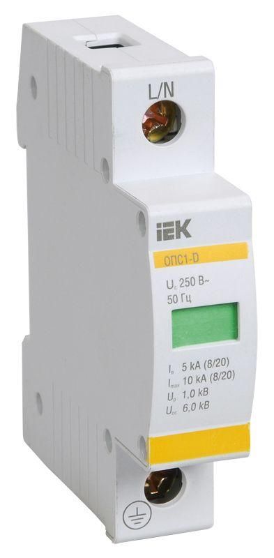 Ограничитель перенапряжения ОПС1-C 1P KARAT IEK MOP20-1-C