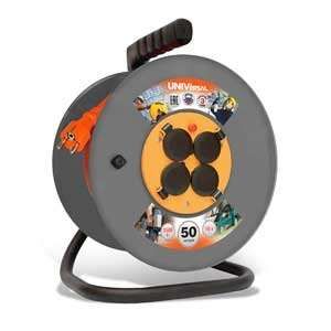 Удлинитель на катушке 4х50м с заземл. 16А IP44 ВЕМ-250 ПВС 3х2.5 термозащита UNIVersal 9634209