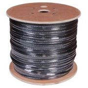 Кабель витая пара F/UTP кат.5e 4х2х24AWG solid PE OUTDOOR трос черн. (м) Rexant 01-0144