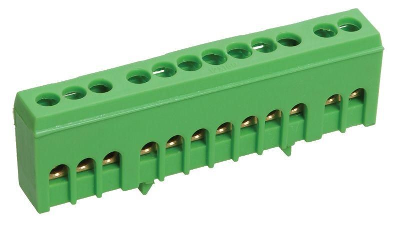 Шина PE «земля» в корп. изол. на DIN-рейку ШНИ-6х9-12-К-З IEK YNN10-69-12KD-K06