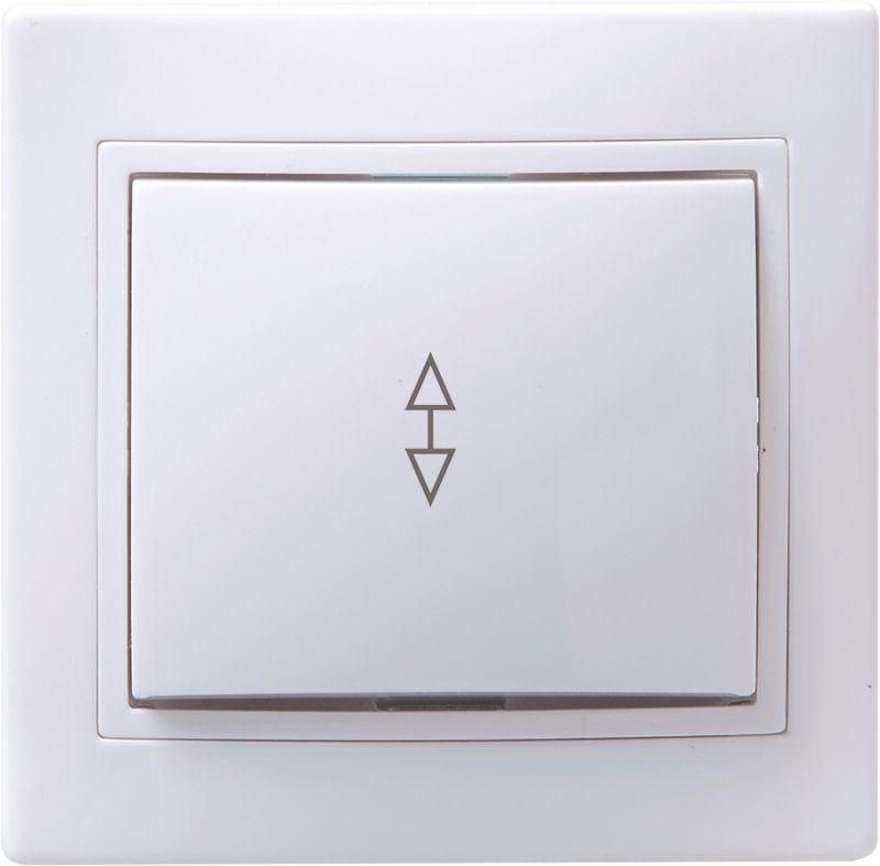 Переключатель проходной 1-кл. СП Кварта 10А IP20 ВСп10-1-0-КБ бел. GENERICA EVK12-K01-10-DM