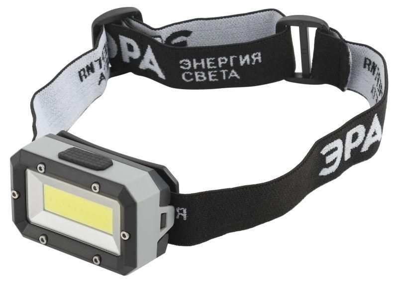 Фонарь налобный светодиодный GB-708 «Шторм» на батарейках 3 режима 5Вт СОВ 3хААА ЭРА Б0052750