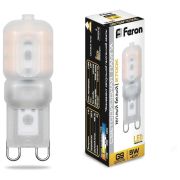 Лампа светодиодная G9 / 220V / 5W 2700K «FERON» матовая