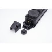 Колодка каучук.с заглуш. 4-м с заземл. «SE» КРАСНАЯ MultiSet 2К+З 16А/250В IP44