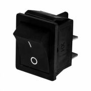 Выключатель клавишный 250V 15А (4с) (ON)-OFF черный Б/Фикс «REXANT»