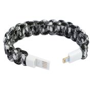 Кабель телефонный для IPHONE 5-6-7 браслет чёрный