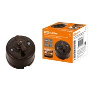 Выключатель фарфоровый «РЕТРО» поворотный с ручкой корич, 10А «TDM»