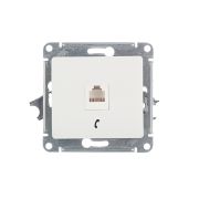 Механизм розетки телеф.RJ11 бел.«SE» Glossa