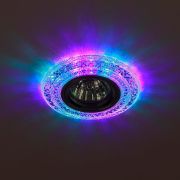 Светильник встраив.под MR16 декор с RGB светод.подсветкой, прозрачный «ЭРА» DK LD3 SL/RGB