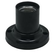 Патрон накладной прямой E14 Чёрный «ECOLA»