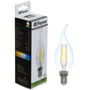 Лампа светодиодная Свеча на ветру E14 / 5W ФИЛАМЕНТ 4000K «FERON»
