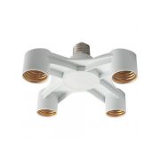 Переходник с цоколя E27 на 4хE27 Белый «ECOLA»