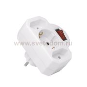 Разветвитель Navigator 94 698 NAD-3-R2F-WH 3гн с выключателем