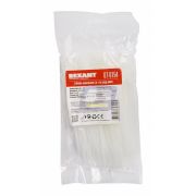 Хомут нейлоновый (кабельная стяжка) 4 х 150мм. (под ВИНТ) белый «REXANT» (100шт)