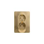 Розетка 2-м.с заземл.в сб.титан«SE» Glossa