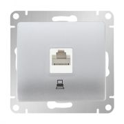 Механизм розетки комп.RJ45 алюм.«SE» Glossa