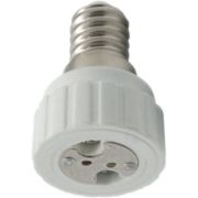 Переходник с цоколя E14 на MR16 Белый «ECOLA»