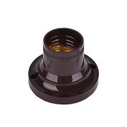 Патрон накладной прямой E27 Коричневый «ECOLA»