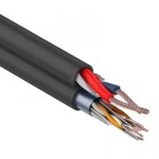 Мульти-кабель FTP 4PR, 24AWG, CAT5e+2х0,75 мм² черный «REXANT»