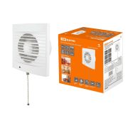 Вентилятор вытяжной осевой 100мм бел. с вытяжным клапаном «TOKOV ELECTRIC» IP24 80 куб.м/ч