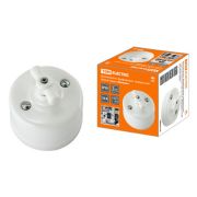 Выключатель фарфоровый «РЕТРО» поворотный с ручкой 10А «TDM» белый