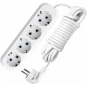 Удлинитель 4 гн. х 5 м.с заземл.ПВС 3х1 «DOMTOK» 16А IP20 3.5кВт